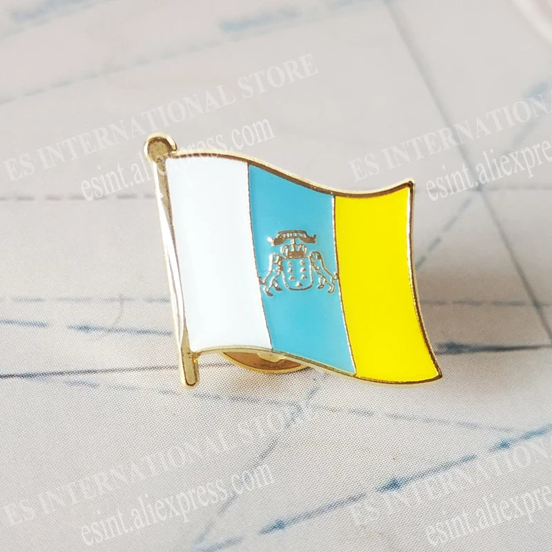 National Flag Metal Lapel Pin Country Autonomous communities of Spain Nationalities regions Cross of Burgundy Second Republic