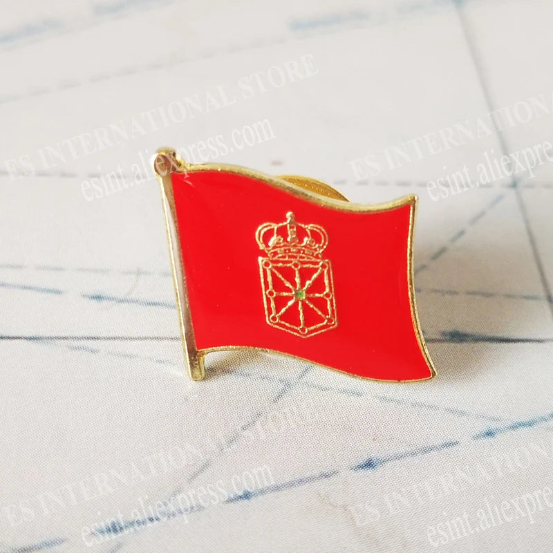 National Flag Metal Lapel Pin Country Autonomous communities of Spain Nationalities regions Cross of Burgundy Second Republic