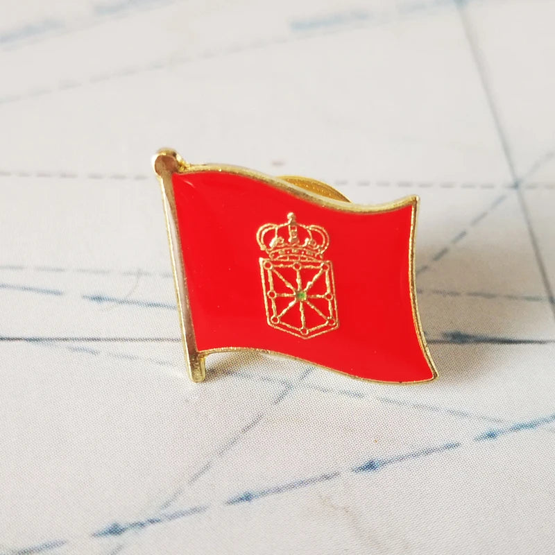 National Flag Metal Lapel Pin Country Autonomous communities of Spain Nationalities regions Cross of Burgundy Second Republic