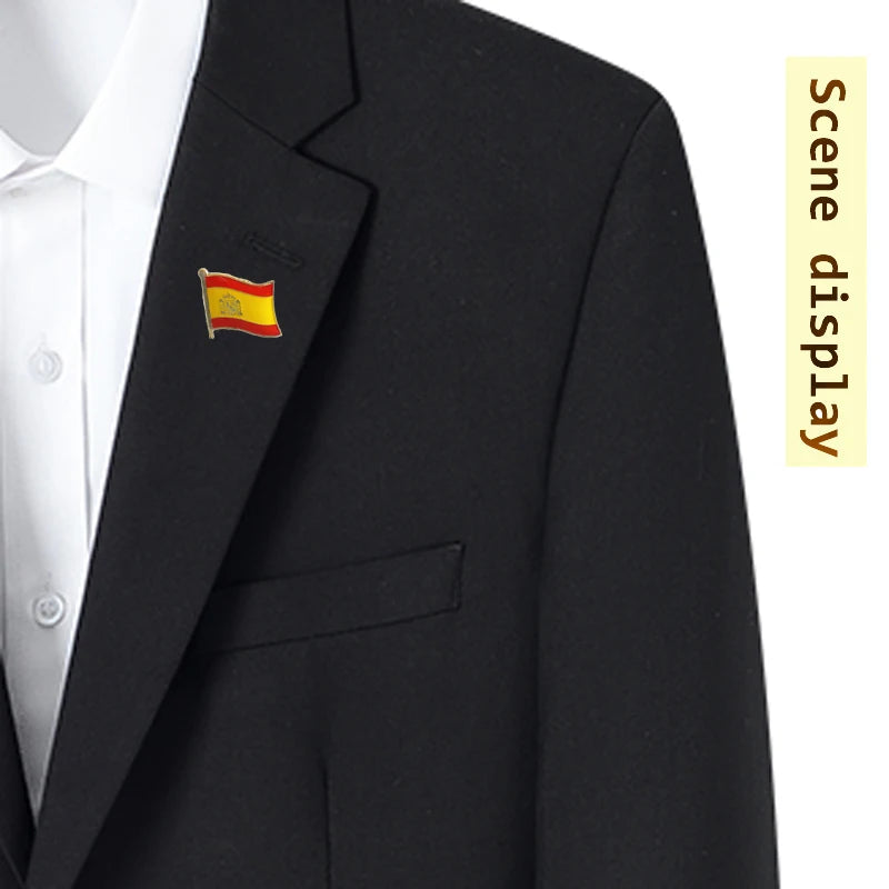 National Flag Metal Lapel Pin Country Autonomous communities of Spain Nationalities regions Cross of Burgundy Second Republic