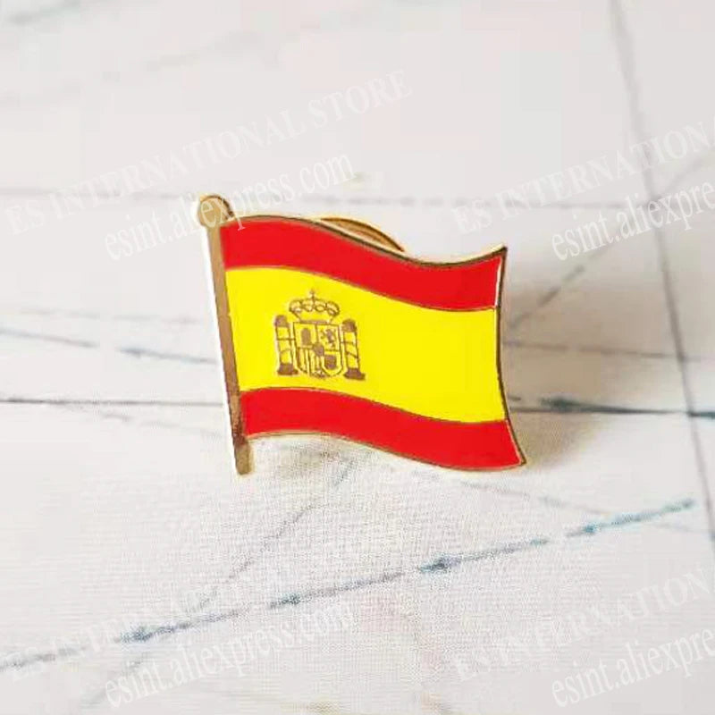 National Flag Metal Lapel Pin Country Autonomous communities of Spain Nationalities regions Cross of Burgundy Second Republic
