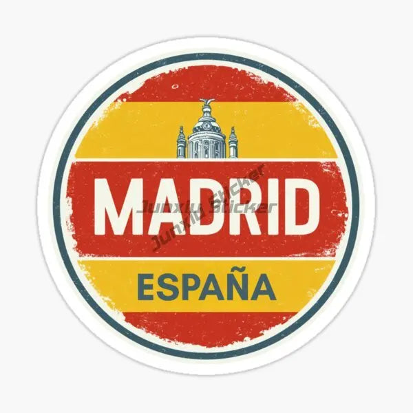 Pegatina Bandera España Madrid – Coche, Moto, Portátil y Más