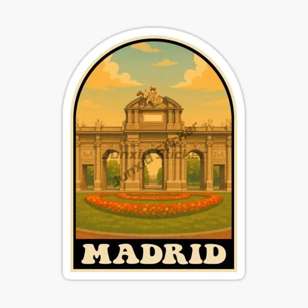 Pegatina Bandera España Madrid – Coche, Moto, Portátil y Más