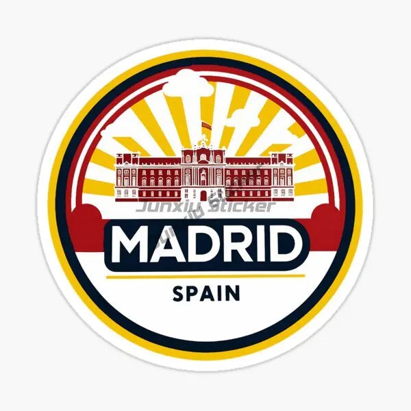 Pegatina Bandera España Madrid – Coche, Moto, Portátil y Más
