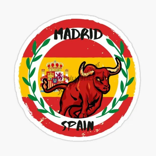 Pegatina Bandera España Madrid – Coche, Moto, Portátil y Más