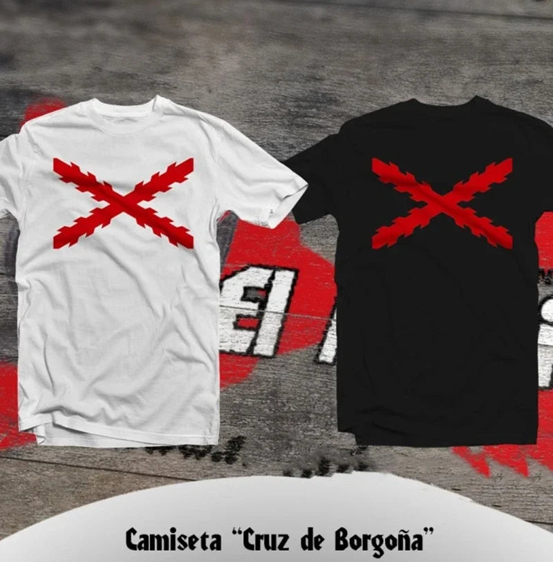 Camiseta Cruz de Borgoña – Manga Corta Algodón Hombre S-3XL