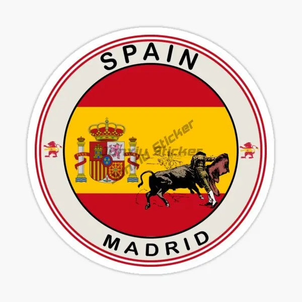 Pegatina Bandera España Madrid – Coche, Moto, Portátil y Más