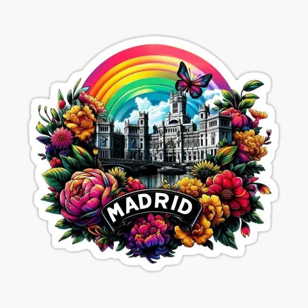 Pegatina Bandera España Madrid – Coche, Moto, Portátil y Más