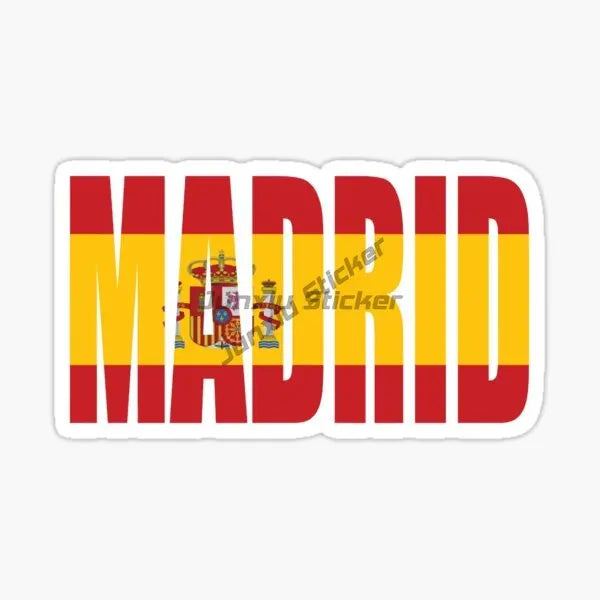 Pegatina Bandera España Madrid – Coche, Moto, Portátil y Más